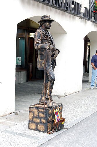 Human Statue in Chamonix