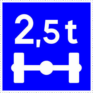 Suggest direction for vehicles weighting more per axle than the number indicated.