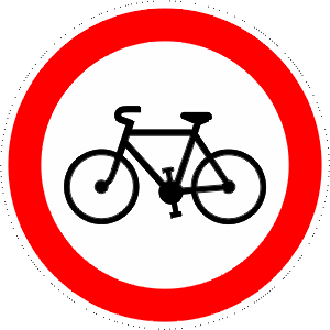 Road closed to cyclist.