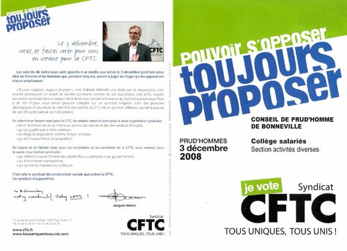 CFTC documentation for the 2008 French Prud'Hommes Elections.