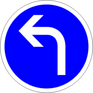 French turn Turn Left At Next Intersection