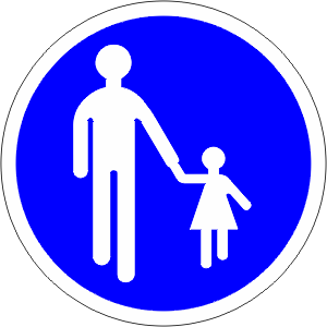 French turn Stay On Walk Path (For Pedestrians)