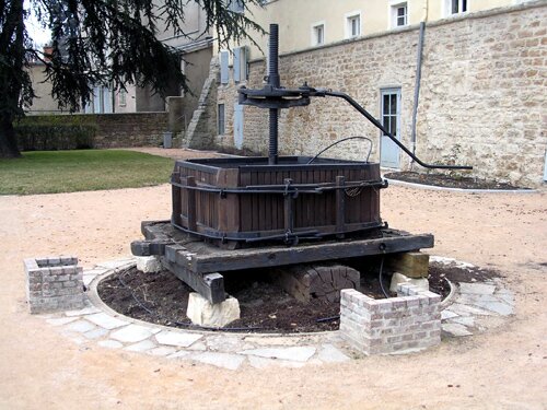This is a photo of a winepress in Trévoux France.